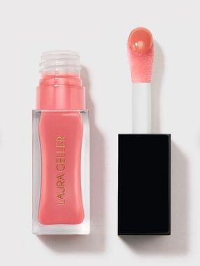 Laura Geller Fine Shine Glossy Lip Oil In Beachy Peach, NIB